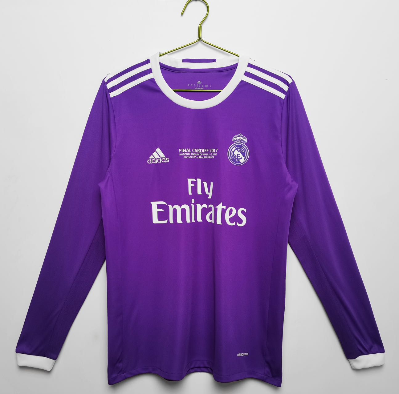 Real Madrid 2016/17 Away Jersey – UEFA Champions League Final Cardiff (Full Sleeve)